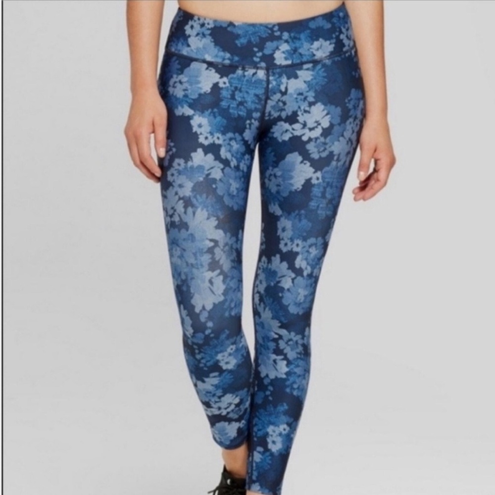 JoyLab Blue Floral Leggings size S
